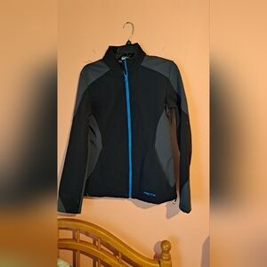 Black Jacket with Blue Trim